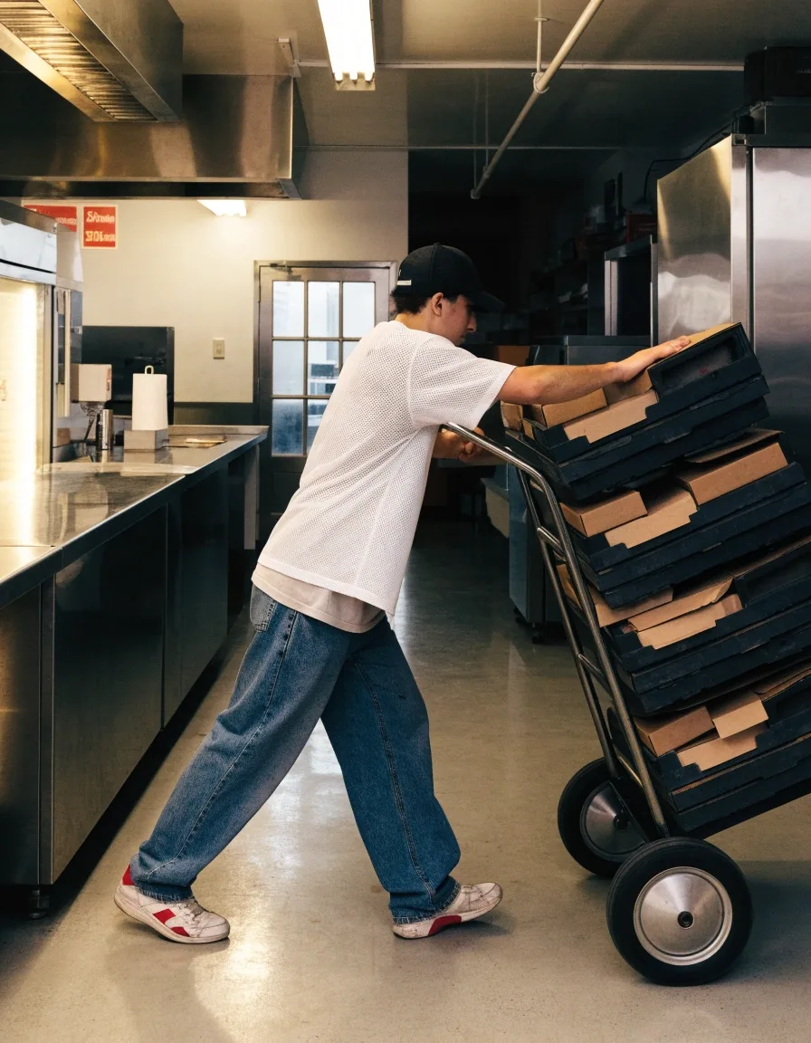 Catering coordinator confirming a regional catering delivery
